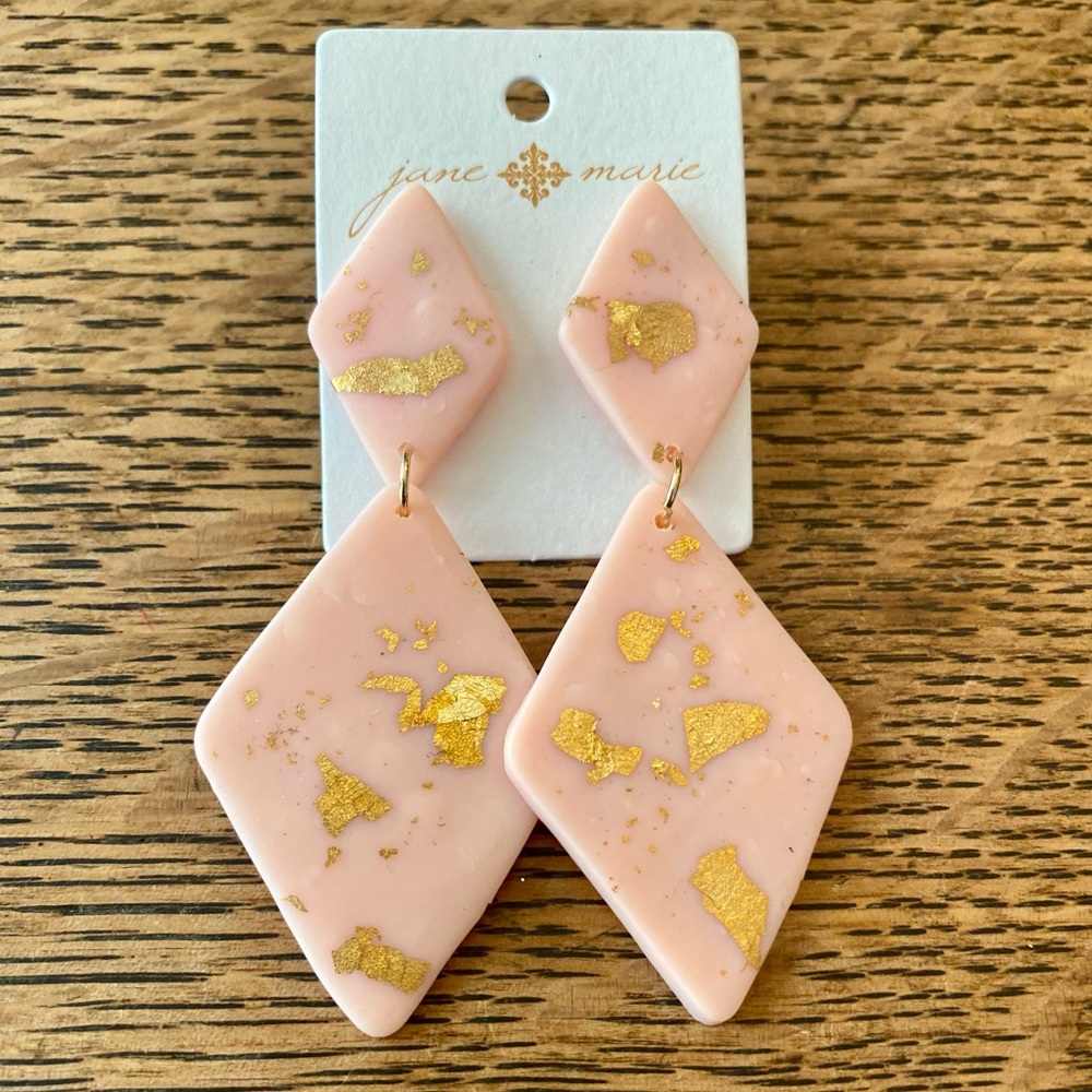 New pink & gold earrings